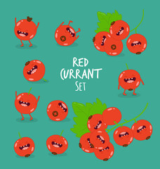 Funny red currant set
