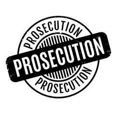 Prosecution rubber stamp. Grunge design with dust scratches. Effects can be easily removed for a clean, crisp look. Color is easily changed.