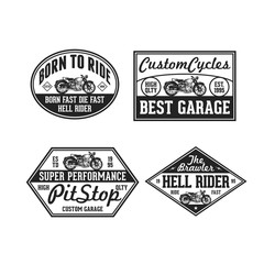 Vintage Retro Classic Old Motorcycle Logo Badge Label