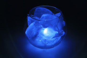 Ice in glass
