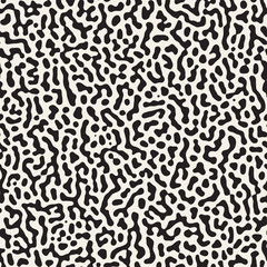 Vector Seamless Grunge Pattern. Black and White Organic Shapes. Abstract Background Illustration