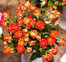 Large bouquet of beautiful roses.