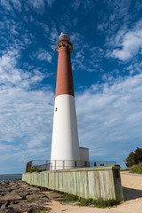 The Barnegat lighthouse on a sunny spring day