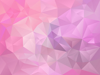 vector abstract irregular polygon background with a triangle pattern in pastel baby pink and violet color
