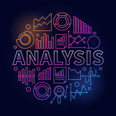Analysis vector colorful illustration