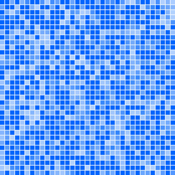banner blue squares with transparency. poster abstract tiles. white background. halftone effect. vector illustration.
