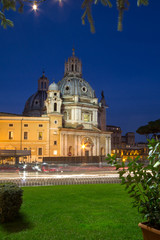 Santa Maria di Loreto and Most Holy Name of Mary in Rome, Italy