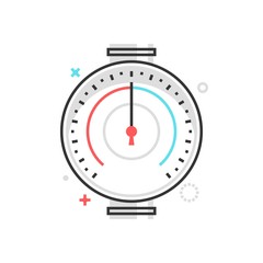 Fototapeta premium Color box icon, pressure meter illustration, icon