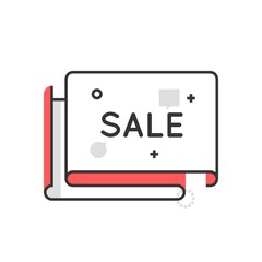 Color box icon, speech bubble, banner  illustration