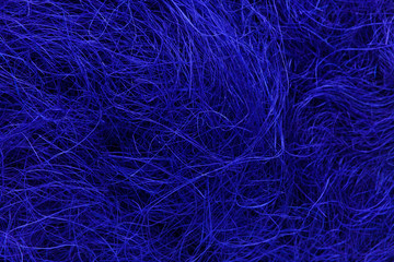 Blue felted wool texture close-up