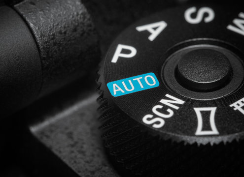 Camera mode dial closeup