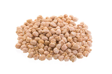 Garbenzo beans isolated on a white background