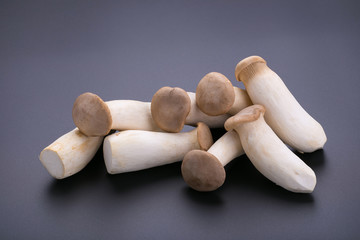 fresh origin mushroom on a black background