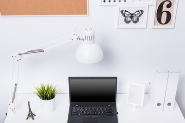 Modern home office notebook laptop computer