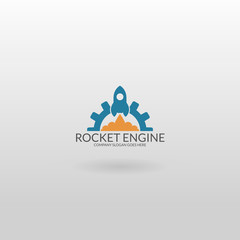 Rocket engine logo. 