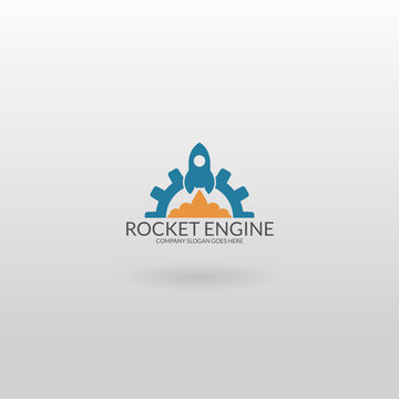Rocket engine logo. 
