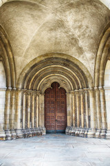 Eingangsportal der Kirche St. Jakobi in Coesfeld, Nordrhein-Westfalen