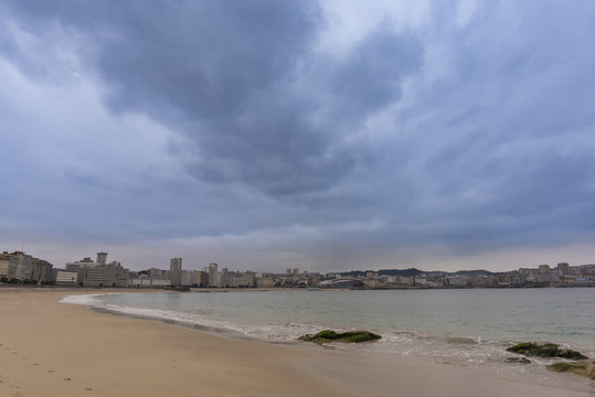 Orzan beach (La Coruna, Spain).