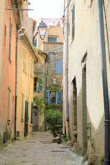 Fototapeta na wymiar street in an old village in the south of france