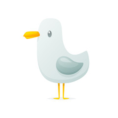 Obraz premium Cartoon seagull vector illustration