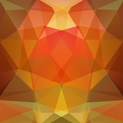 Background made of orange triangles. Square composition with geometric shapes. Eps 10