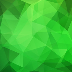 Plakat Polygonal green vector background. Can be used in cover design, book design, website background. Vector illustration