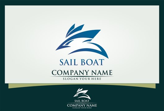 sail boat icon logo