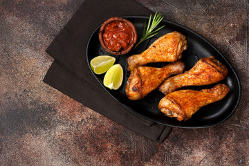 Fried Grilled spicy chicken legs