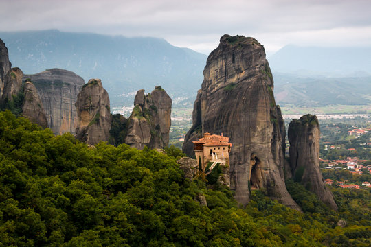 The Holy Monastery of Rousanou at the complex of  Meteora monasteries in Greece