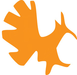 Orange abstraction on a white background