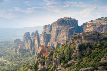 Fototapeta na wymiar Beautiful panorama on Meteora Monasteries - wonder of Greece