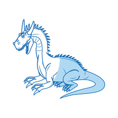 character dragon fantasy animal design vector illustration