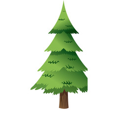 cartoon christmas tree decoration celebration image vector illustration