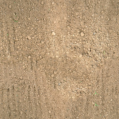 seamless texture of brown fluffy fresh plowed land. - 154669253