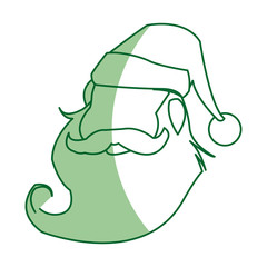 face christmas santa claus character vector illustration