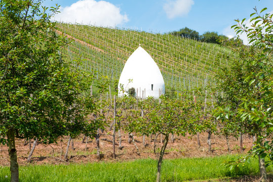 Trullo or italian roundhouse in Flonheim, Rhine-Hesse, Germany