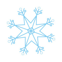 christmas snowflake snow winter element vector illustration