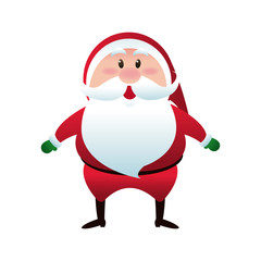cute christmas santa claus happy celebration cartoon vector illustration