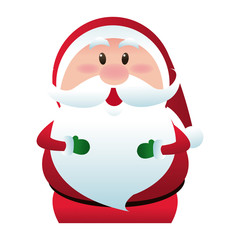 cute christmas santa claus happy celebration cartoon vector illustration