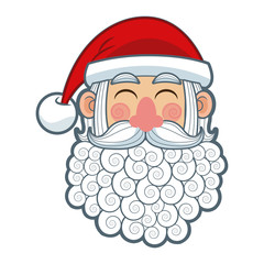 cute christmas santa claus happy celebration cartoon vector illustration