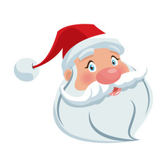 cute christmas santa claus happy celebration cartoon vector illustration