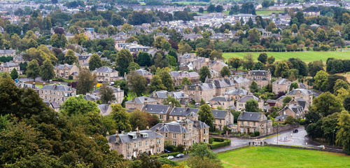 Aerial view of Stirling Old Town, Scotland