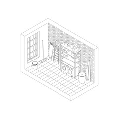 Storeroom line drawing