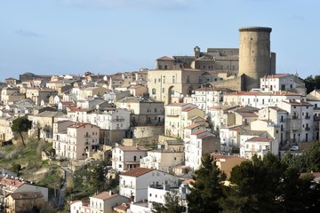 Fototapeta premium Tricarico - Civita, Torre Normanna e Monastero di S. Chiara