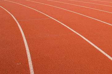 Fototapeta premium Athlete Track or Running Track with nice scenic 