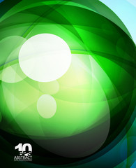 Glossy glass shiny bubble abstract background, wave lines