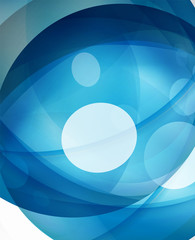 Glossy glass shiny bubble abstract background, wave lines