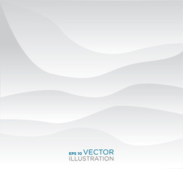 Abstract white background with white waves. Design element. Banner. Vector illustration