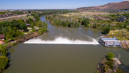 Diversion Dam on the Boise river spring run off