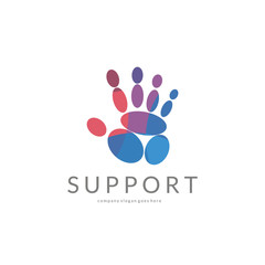 Palm logo. Support logotype 